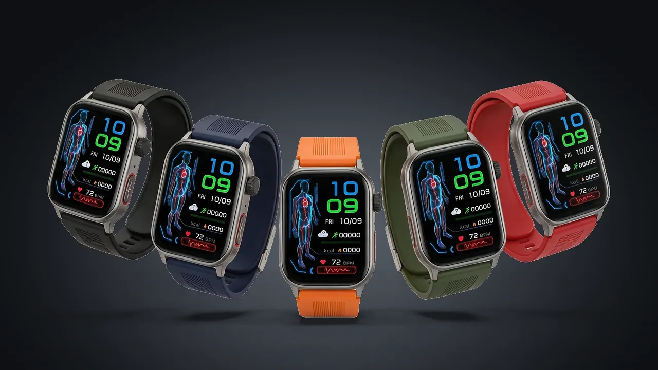 One smartwatch in five colourways