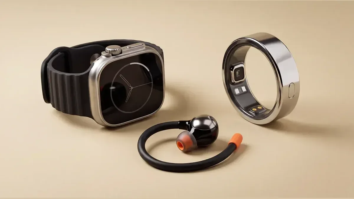Smart ring and watch from a product website